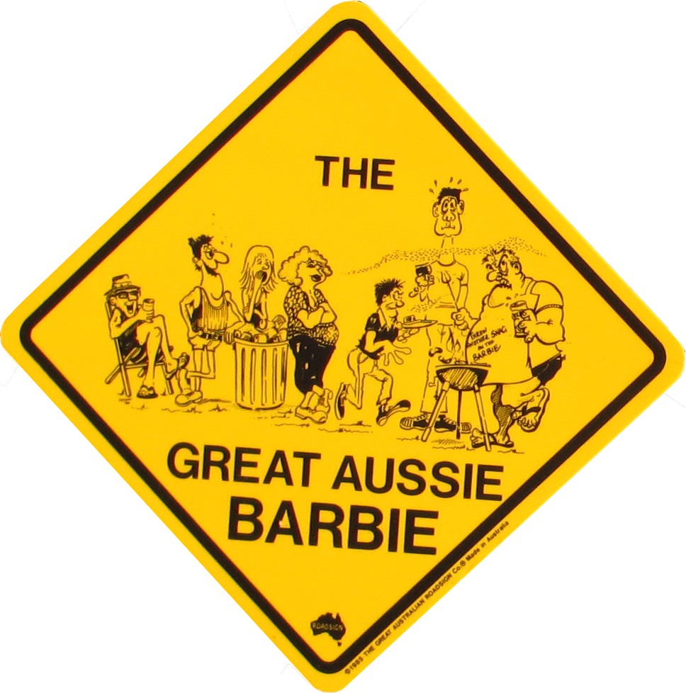 Aussie Barbie large road sign