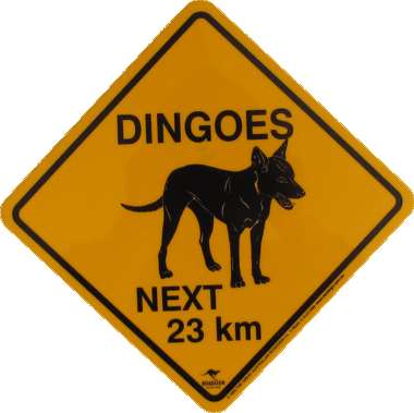 Dingo large road sign