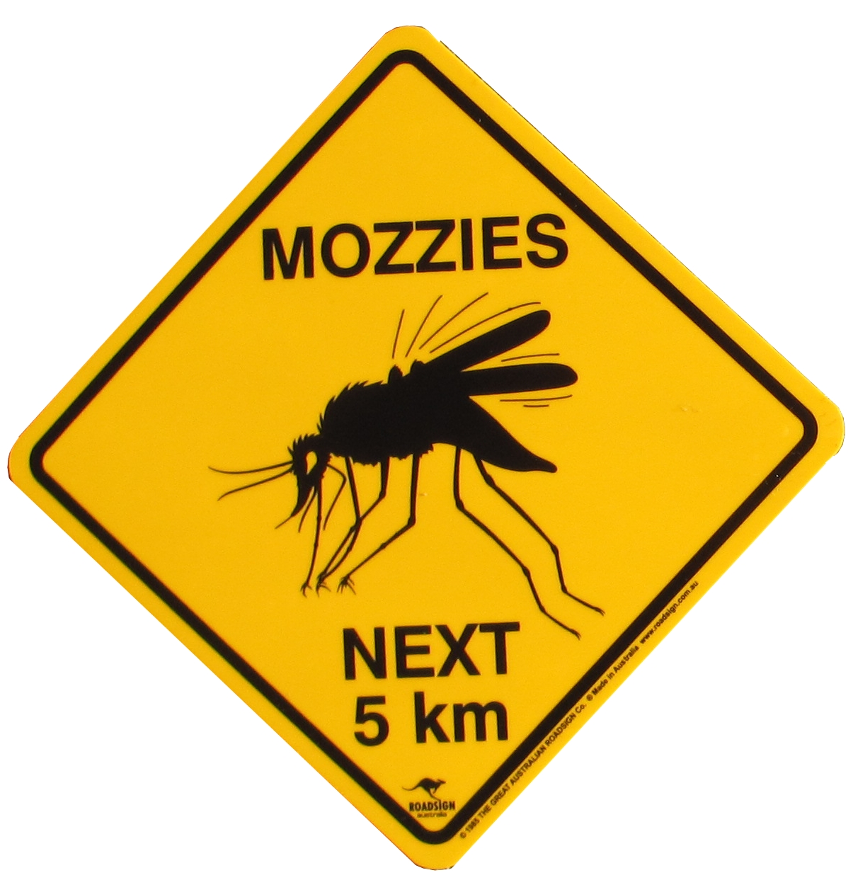 mozzies large road sign