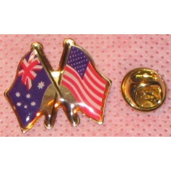 Lapel Pin - Australian & USA Flags