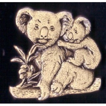 Lapel Pewter Pin - Koala with Baby
