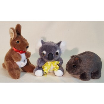 Kangaroo Koala Wombat Toy Set