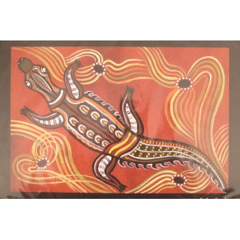 Aboriginal Art Print - Crocodile