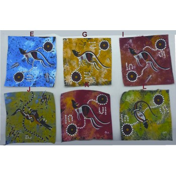 Aboriginal Art Hand Painted Canvas - 10x10cm - Contemporary Art