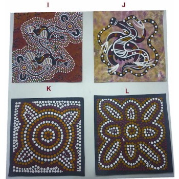 Aboriginal Art Hand Painted Canvas 20x20cm Assorted
