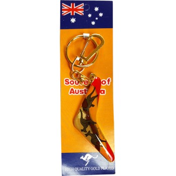 Boomerang Key Ring - Kangaroos Sunset