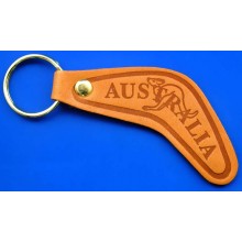 Boomerang Key Ring - Leather Australia