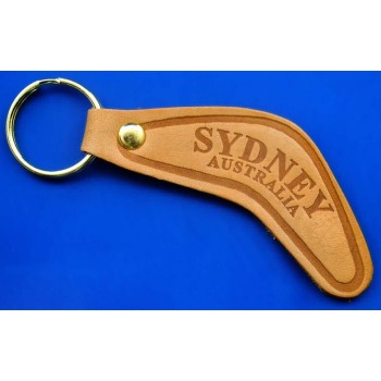 Boomerang Key Ring - Leather Sydney