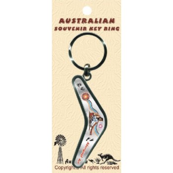 Boomerang Key Ring - Aboriginal Art
