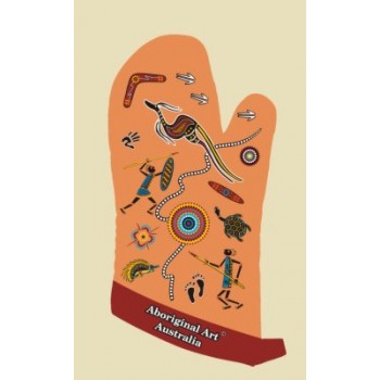 Australian Souvenir Oven Mitt - Aboriginal Art Tales