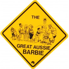Large Aussie Barbie Road Sign, 38x38cm