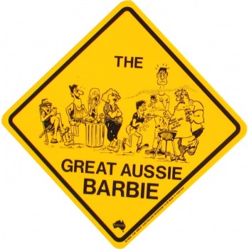 Large Aussie Barbie Road Sign, 38x38cm