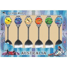 Australian Souvenir Spoons. A Set of Six Australian Animals Range