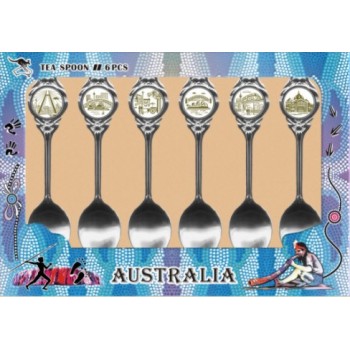 Australian Souvenir Spoons. A Set of Six Spoons featuring Cities of Australia