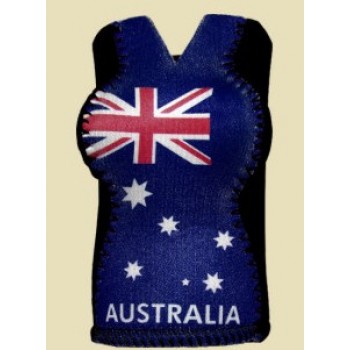 Australian Souvenir Stubby Holder - Australian Girl