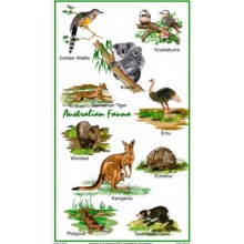 Souvenir Tea Towel - Australian Fauna