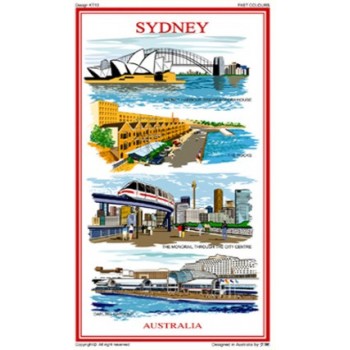 Australian Souvenir Tea Towel - Visiting Sydney