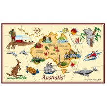 Souvenir Tea Towel - Map of Australia