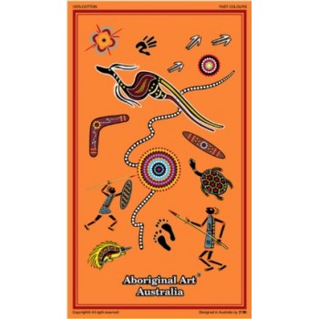 Australian Souvenir Tea Towel - Aboriginal Art Tales